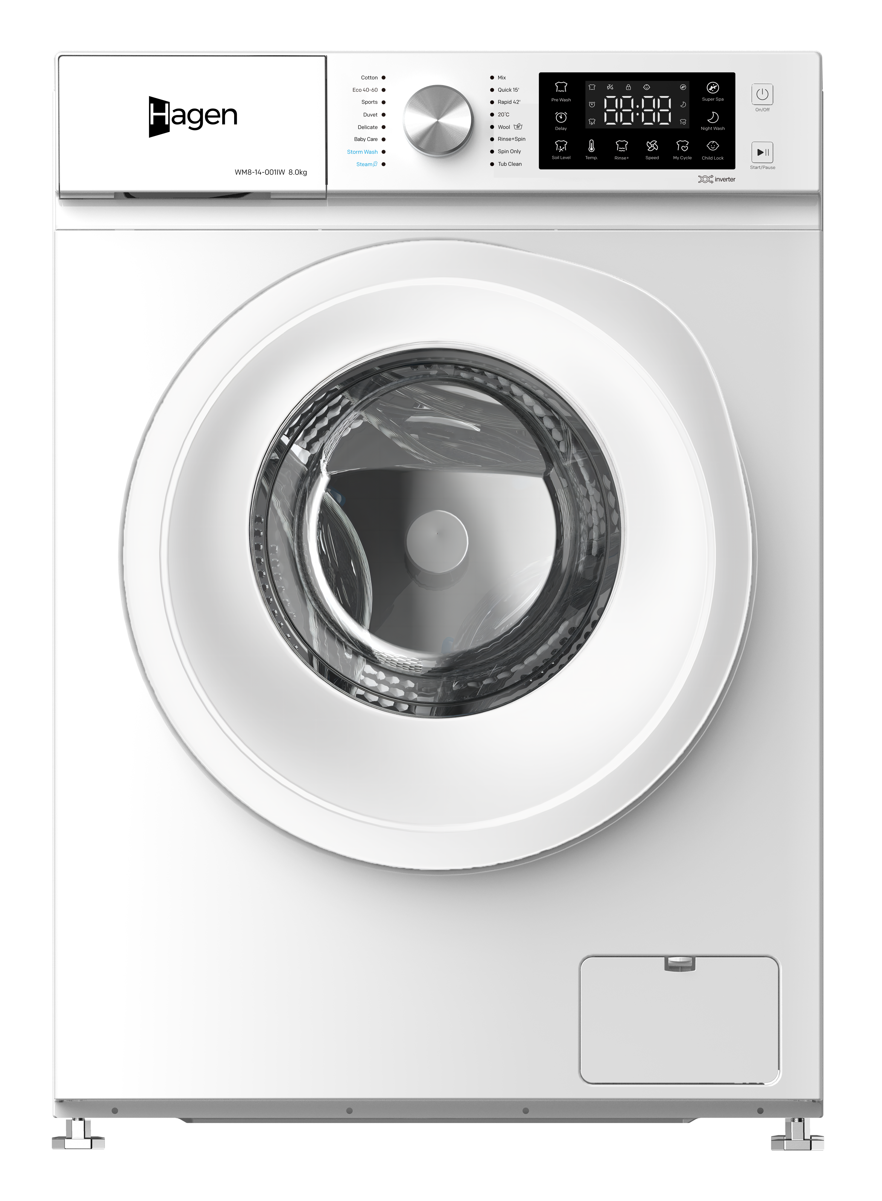 LAVATRIÇE HAGEN WM8-14-001IW 8KG – Electromagic