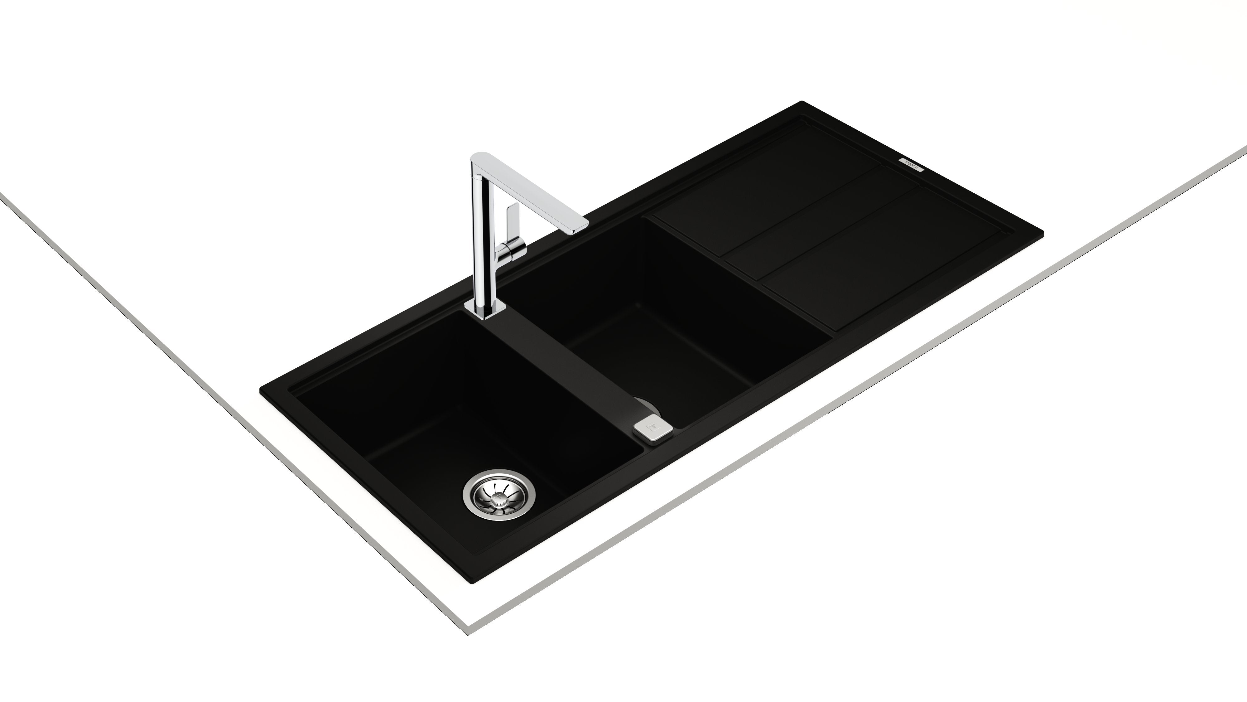 LAVAPJATE GRANITI TEKA NOVA 80 B-TG 2B 1D Black