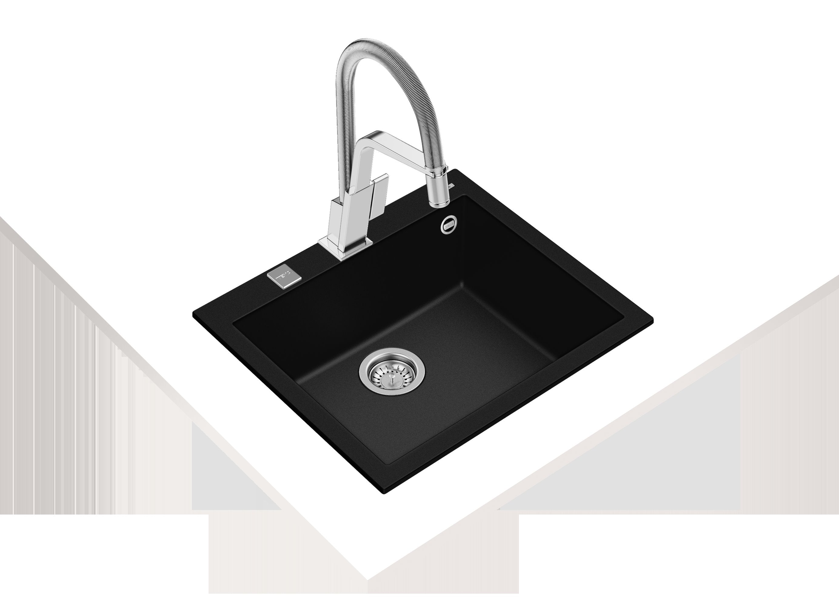 LAVAPJATE GRANITI TEKA FORSQUARE 50.40 TG Black
