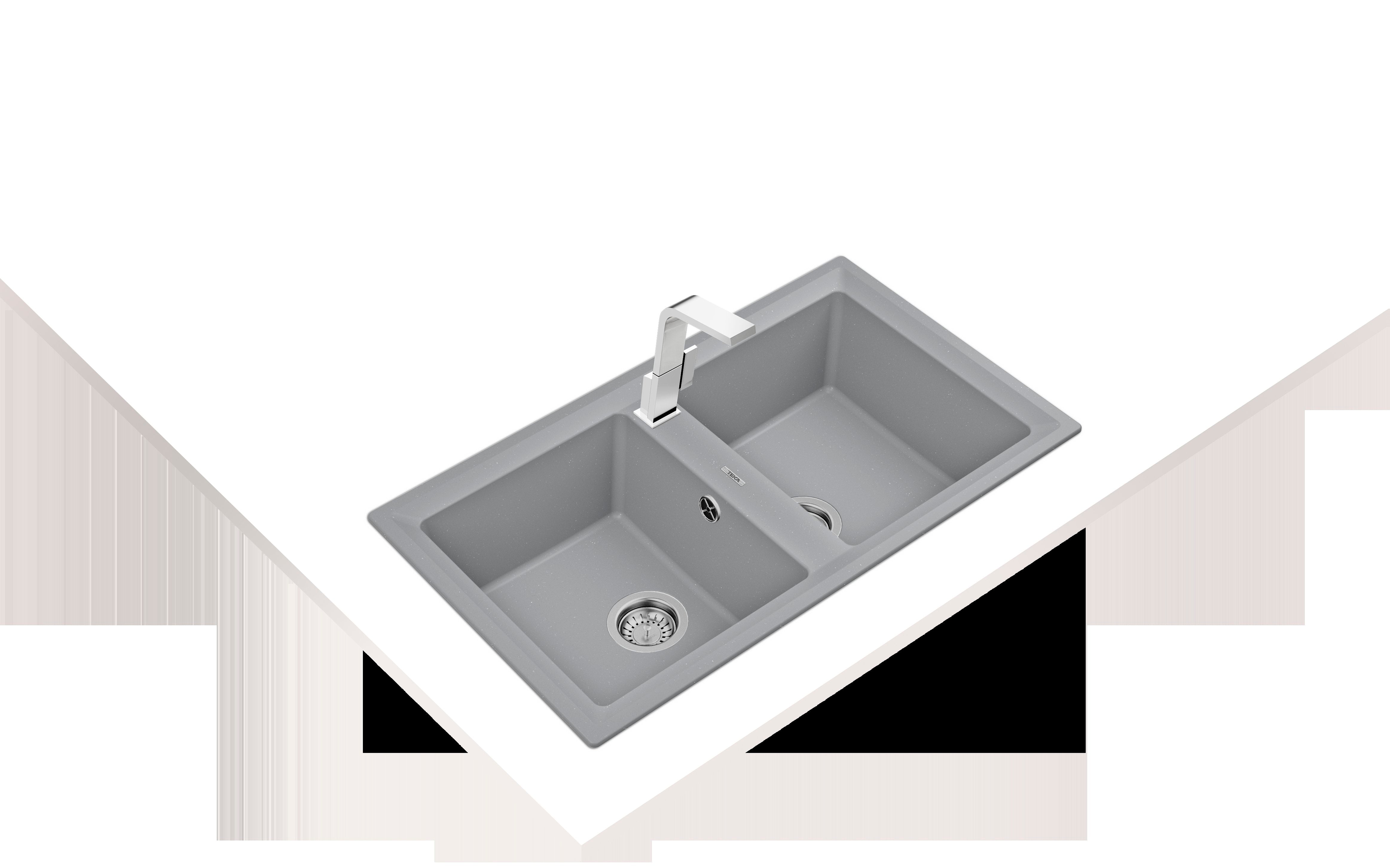 LAVAPJATE GRANITI TEKA STONE 90 B-TG 2B Metallic Grey