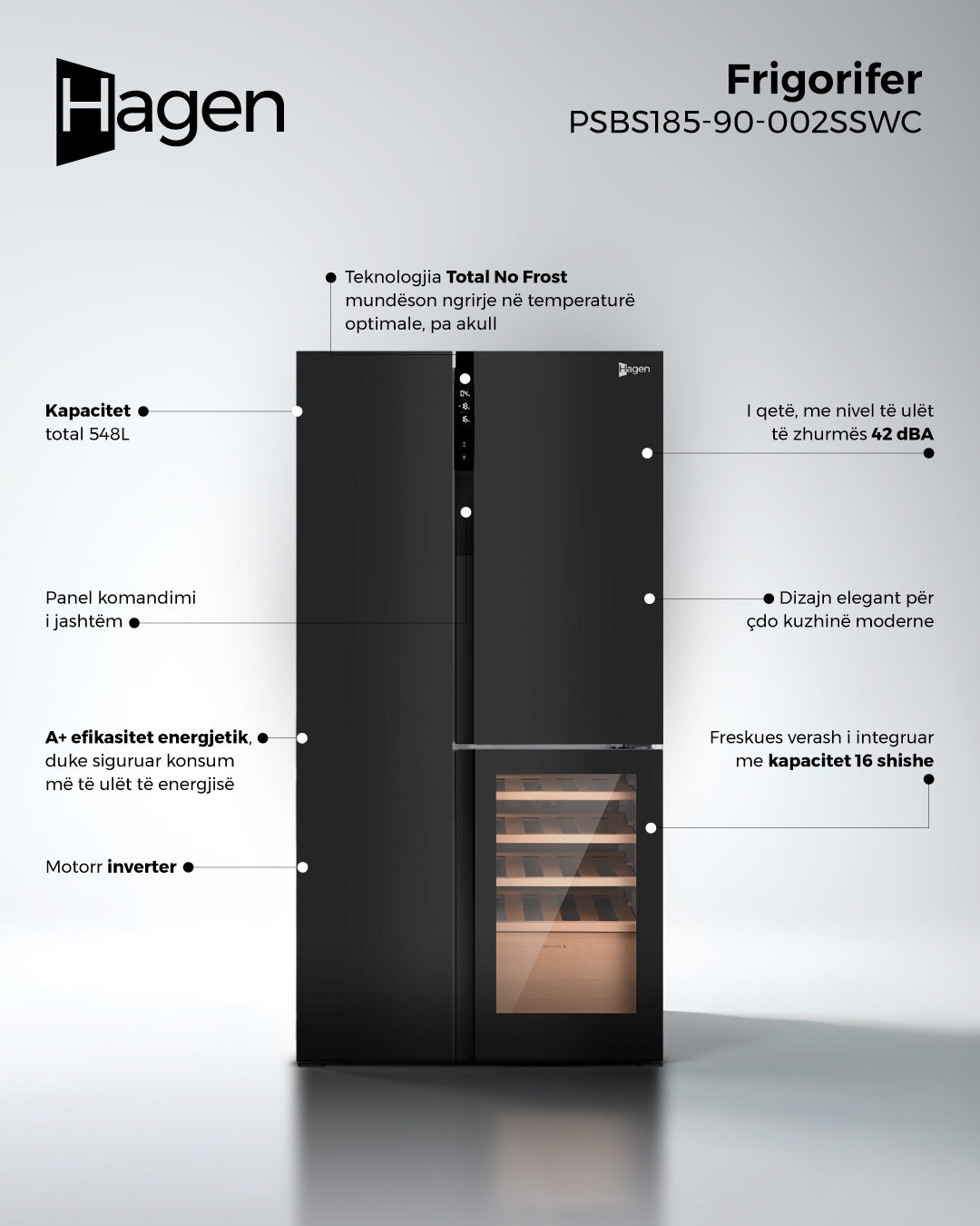 FRIGORIFER HAGEN PSBS185-90-002SSWC