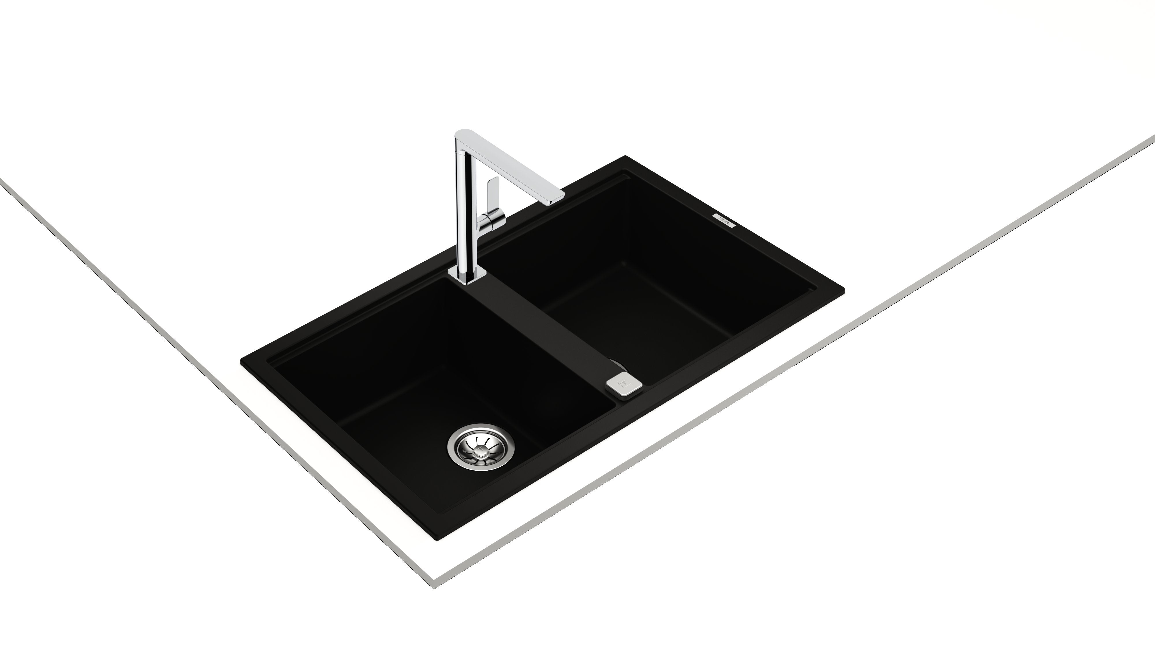 LAVAPJATE GRANITI TEKA NOVA 90 B-TG 2B Black