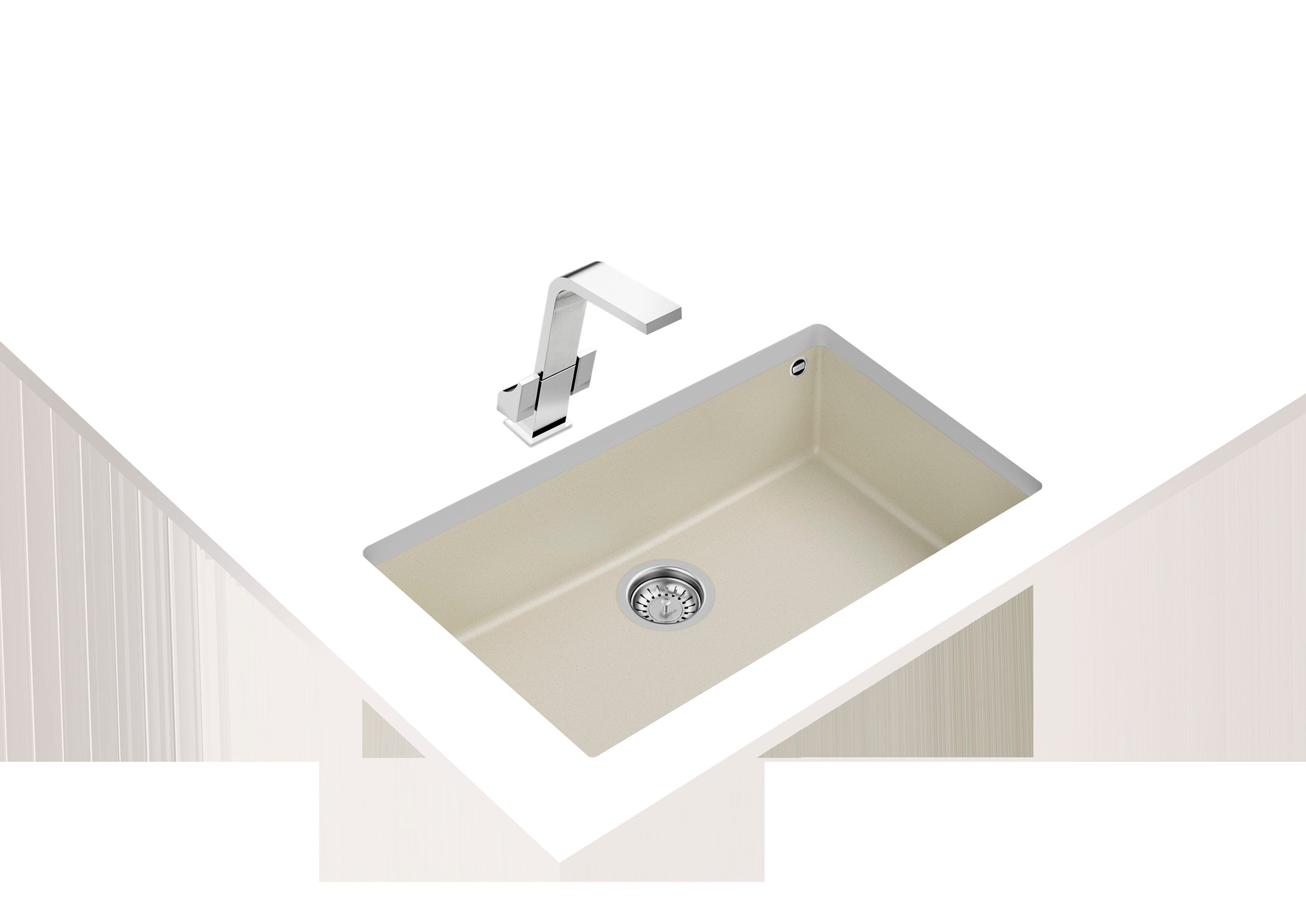 LAVAPJATE GRANITI INKASO TEKA SQUARE 72.40 TG Bright cream