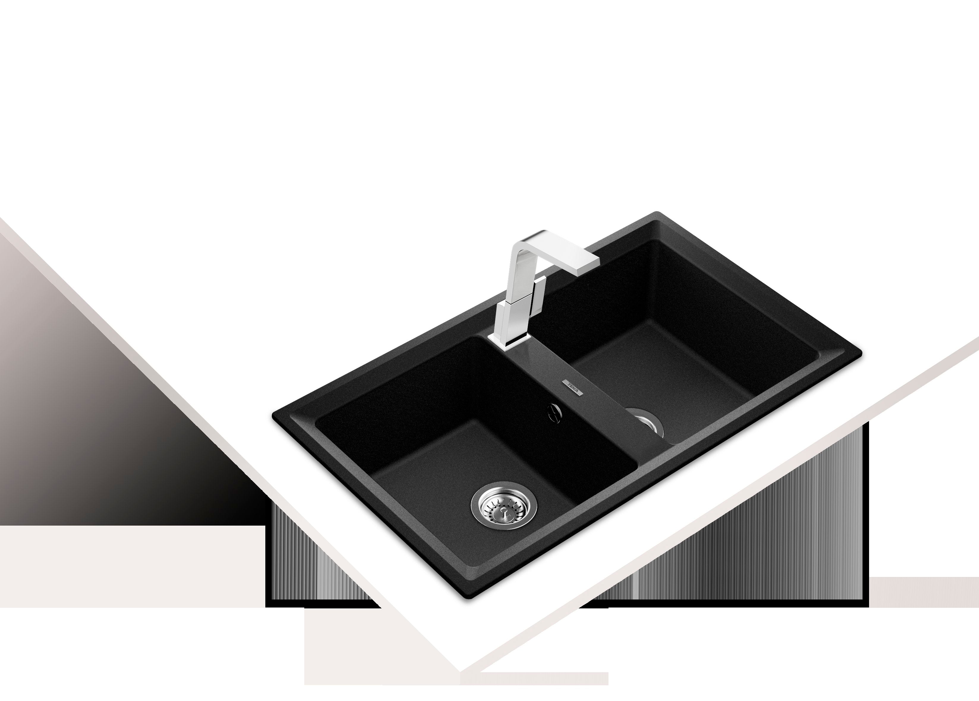 LAVAPJATE GRANITI TEKA STONE 90 B-TG 2B Metallic Black