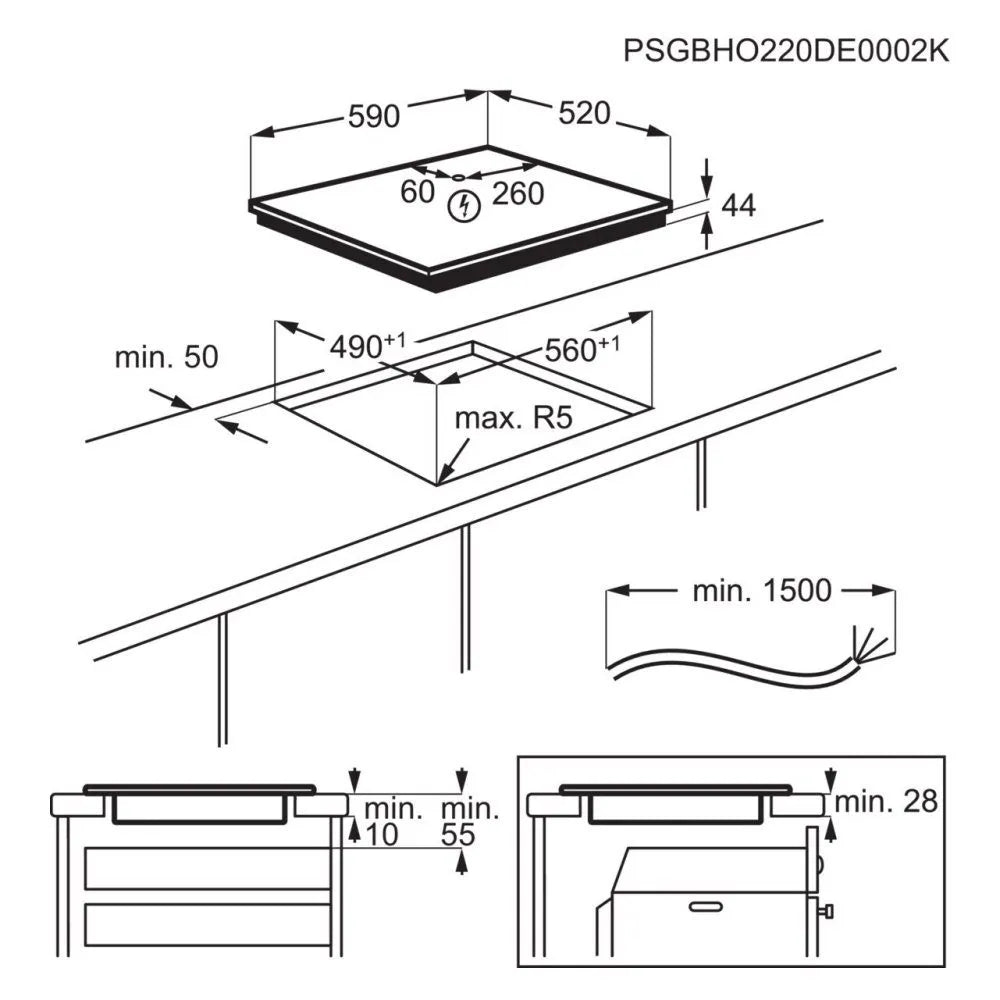 PIANURE ME INDUKSION AEG TO64IB00FB
