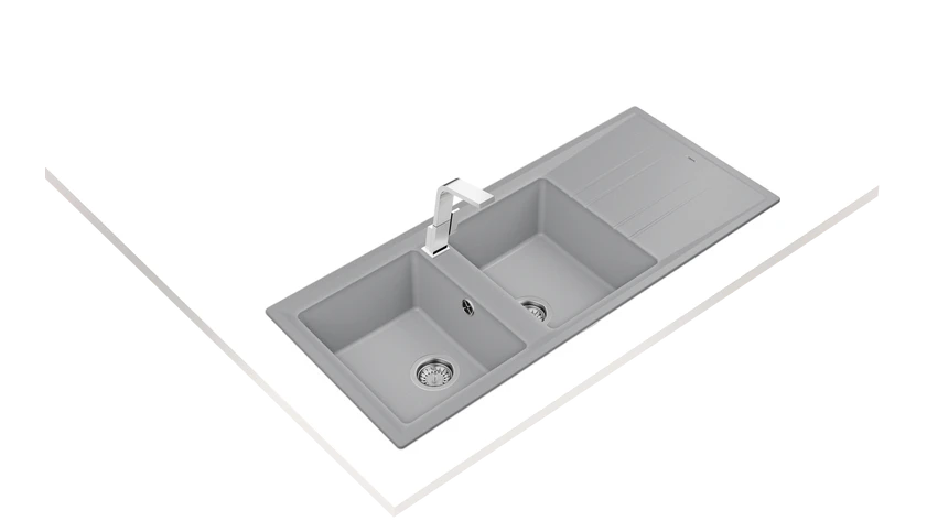 LAVAPJATE GRANITI TEKA STONE 80 B-TG 2B 1D Alu Grey