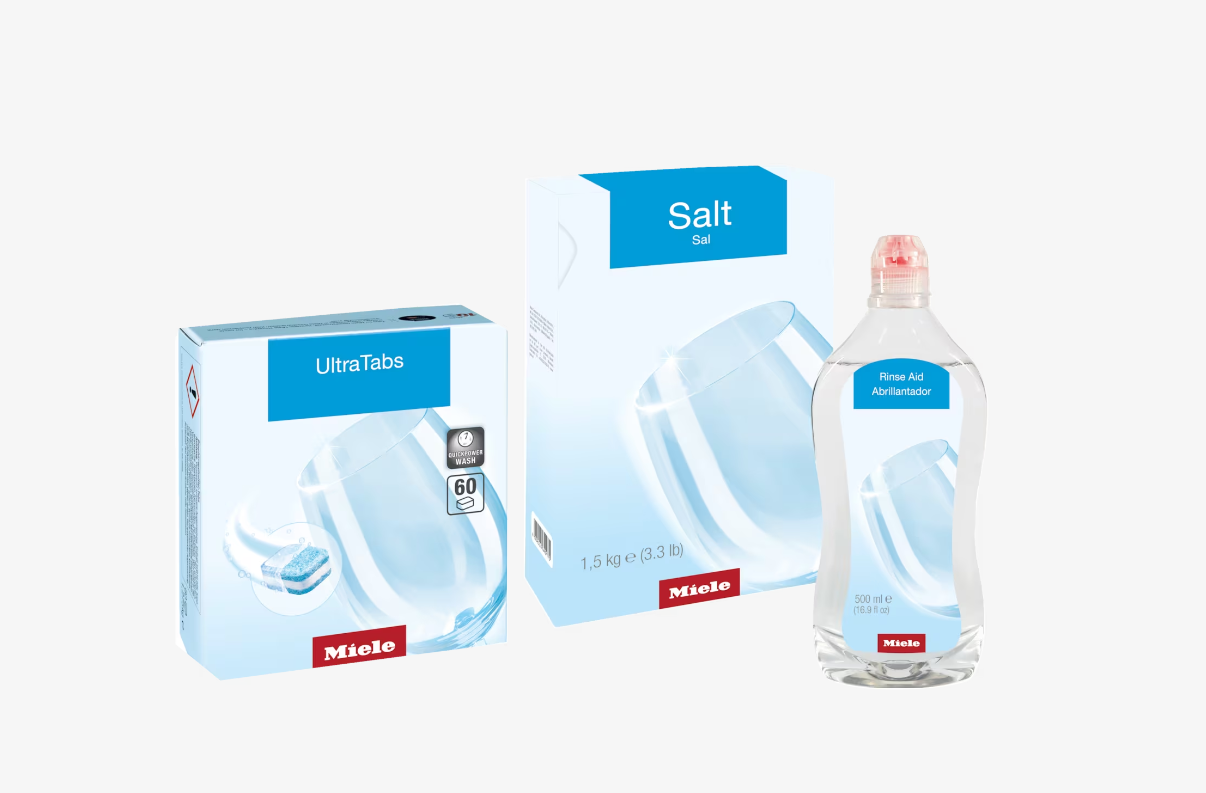 Set detergjent për lavastovilje 3x (tableta, kripë, brilantine) - Miele