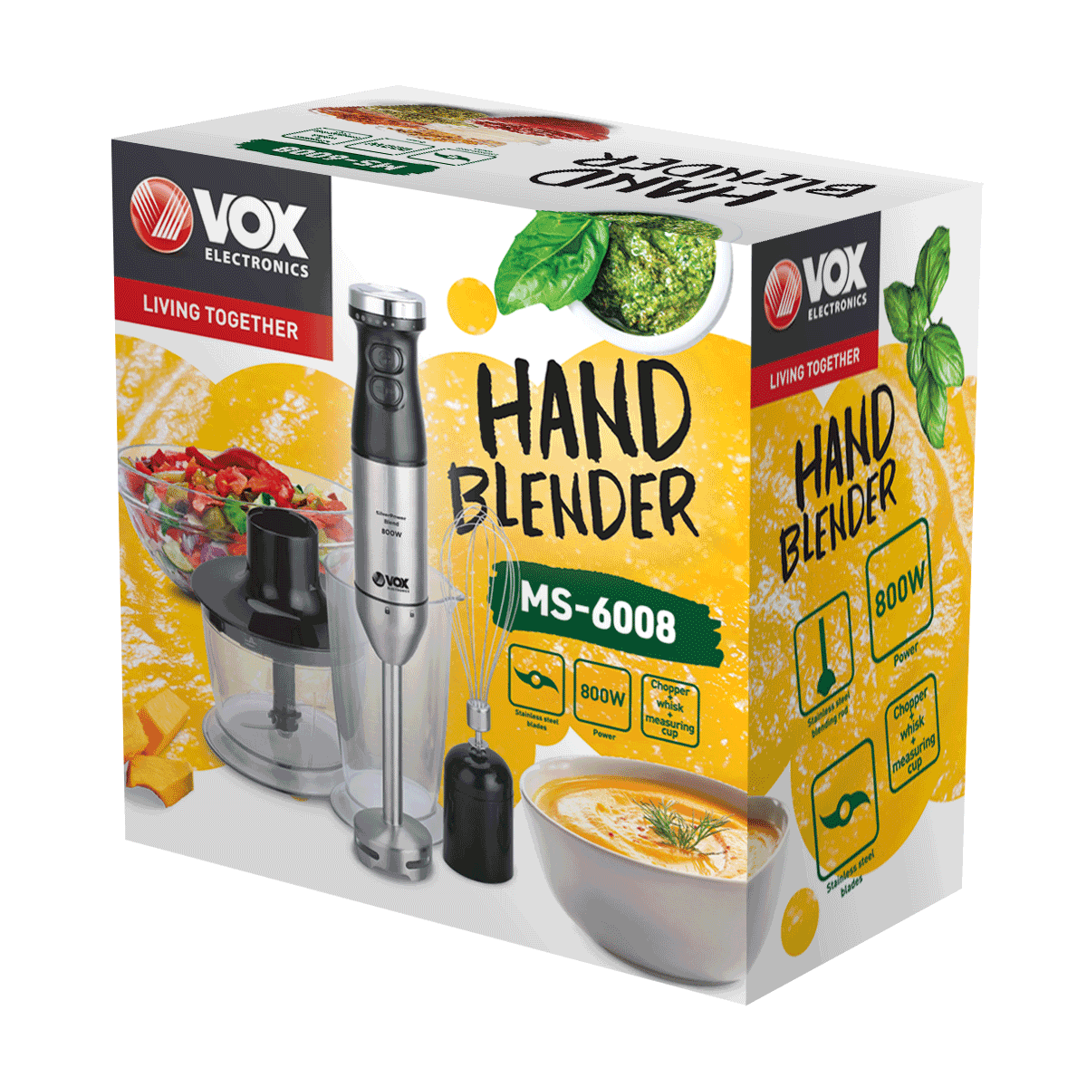 SET BLENDER VOX MS6008 inox
