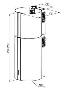 ASPIRATOR MURAL CILINDER HWM40C-002B