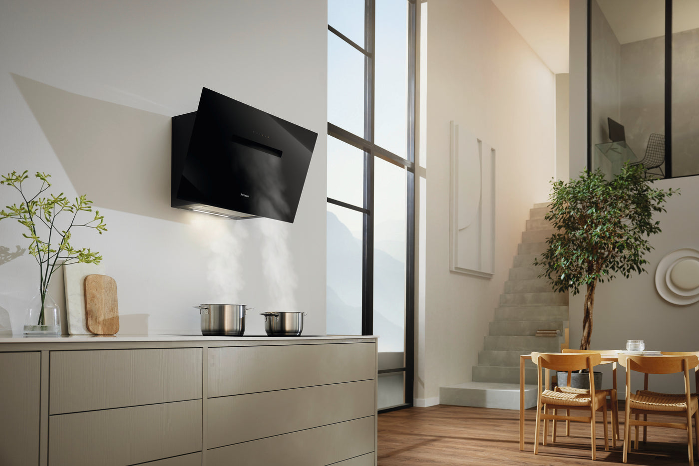 ASPIRATOR MURAL MIELE DAH 1850 D Obsidian Black