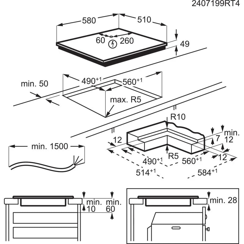 PIANURE ME INDUKSION AEG TO64IB00IB