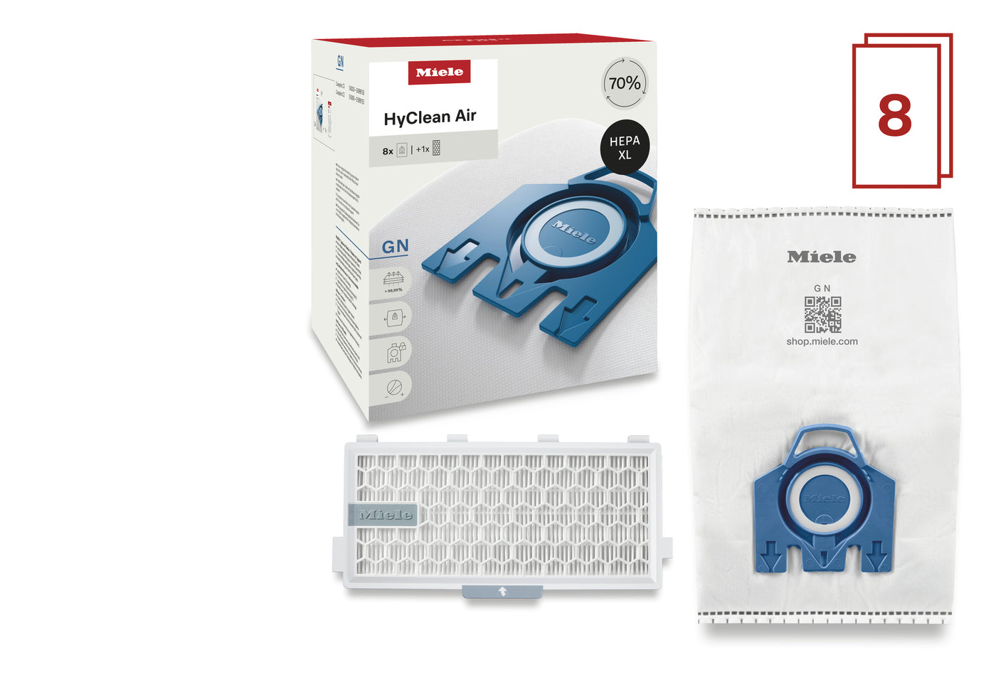 Qese Fshese Miele GN HYCLEAN PURE ALLERGY XL + HA50