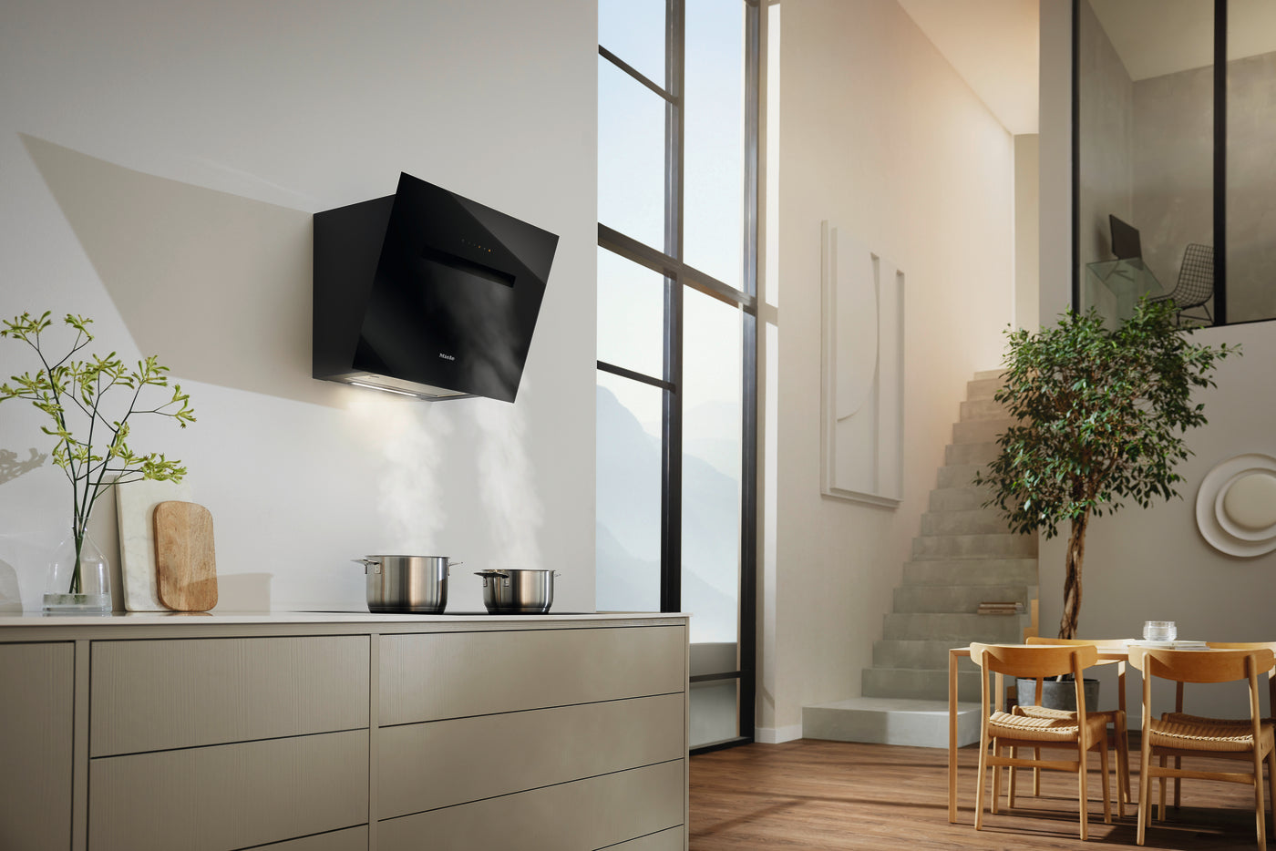 ASPIRATOR MURAL MIELE DAH 1650 D Obsidian Black