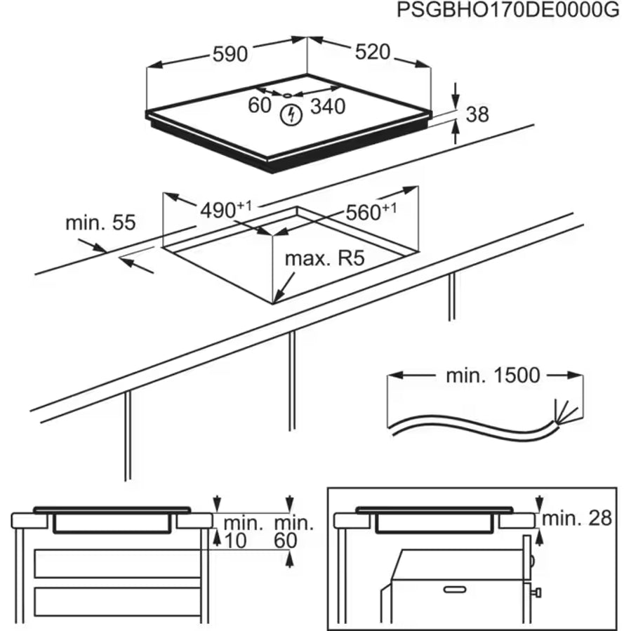 PIANURE ELEKTRIKE AEG ORO64A07FB