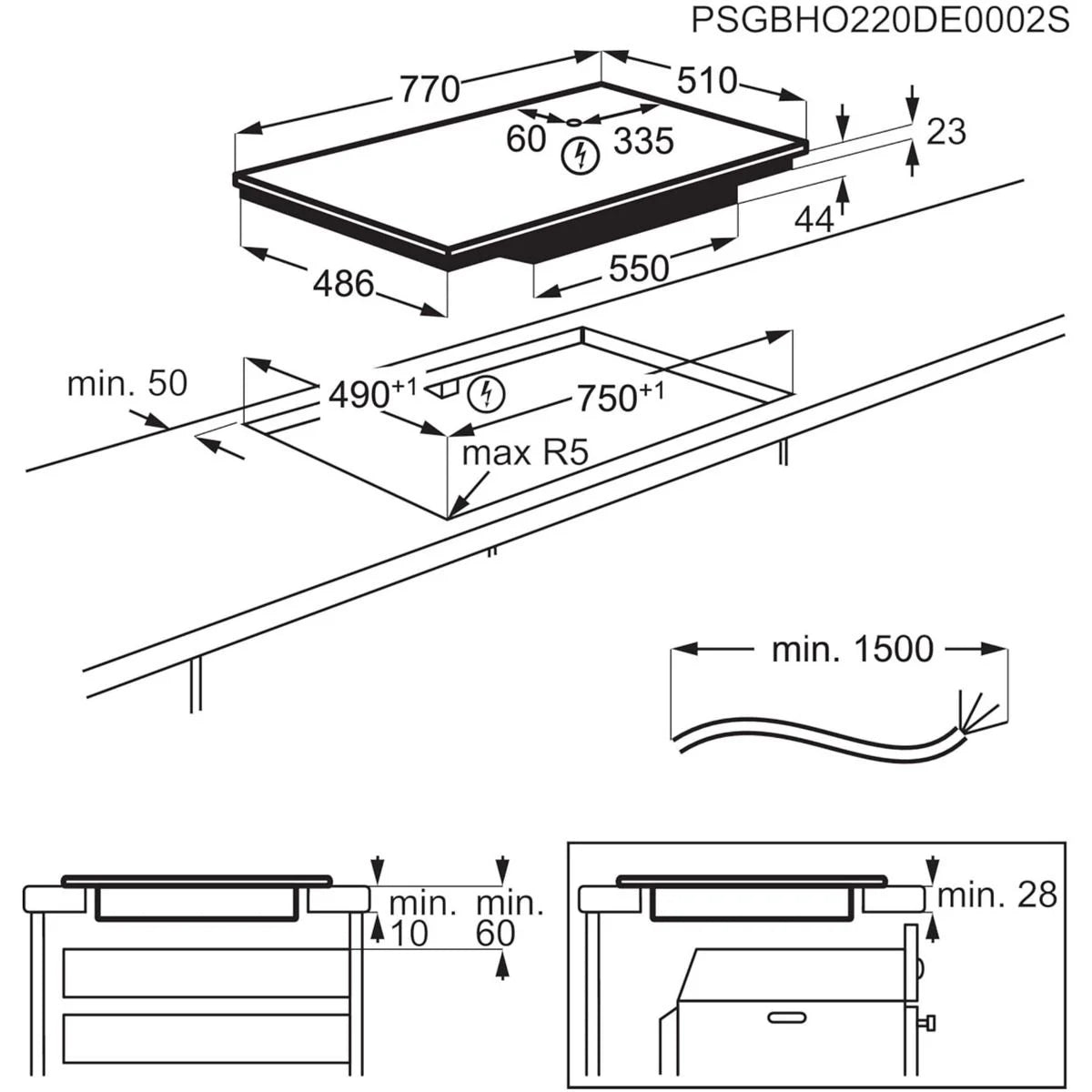 PIANURE ME INDUKSION AEG TI84IB10IT