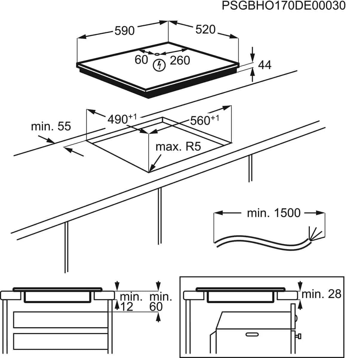 PIANURE ME INDUKSION AEG TO64IM00FB